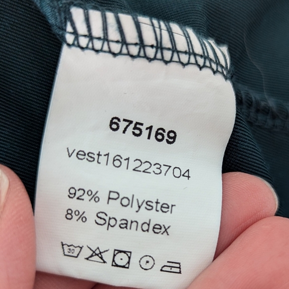 Emerald Green Stretch Velvet Cami / Tank Top - Picture 6 of 7